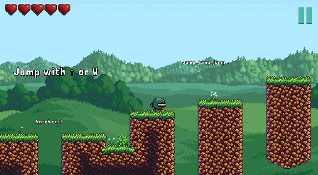 MystrinFall Screenshot - Jumping platforms